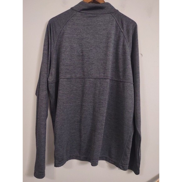 Hawke & Co. Tech-Fibers Athletic Shirt Men's 2XL XXL Long Sleeve Gray Mock Neck - Picture 2 of 7